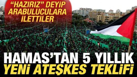 Hamas’tan 5 yıllık yeni ateşkes teklifi! ‘Hazırız’ deyip arabuluculara ilettiler