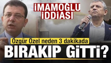 Özgür Özel neden 3 dakikada bıraktı gitti? İmamoğlu argümanı