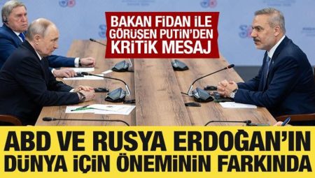Bakan Fidan ile görüşen Putin’den Cumhurbaşkanı Erdoğan’a övgü dolu kelamlar