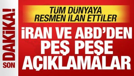 İran ve ABD’den peş peşe açıklamalar! Tüm dünyaya ilan ettiler! Muahede imzalandı